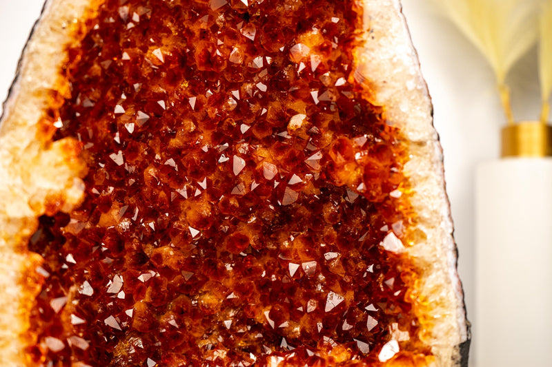 AAA - Grade Citrine Geode Cathedral with Madeira Orange Citrine Druzy - E2D Crystals & Minerals