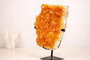 Yellow Citrine Cluster with Deep Yellow Citrine Druzy - E2D Crystals & Minerals