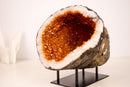 All - Natural Citrine Geode Cave with Sparkling Fiery Orange Druzy - E2D Crystals & Minerals