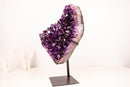 Amethyst Geode Cluster with Large Dark Purple "Grape Jelly" Druzy - E2D Crystals & Minerals