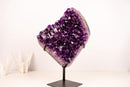 Amethyst Geode Cluster with Large Dark Purple "Grape Jelly" Druzy - E2D Crystals & Minerals