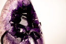 Large Half - Moon Amethyst Cluster with AAA Deep Purple Crystal Points - E2D Crystals & Minerals