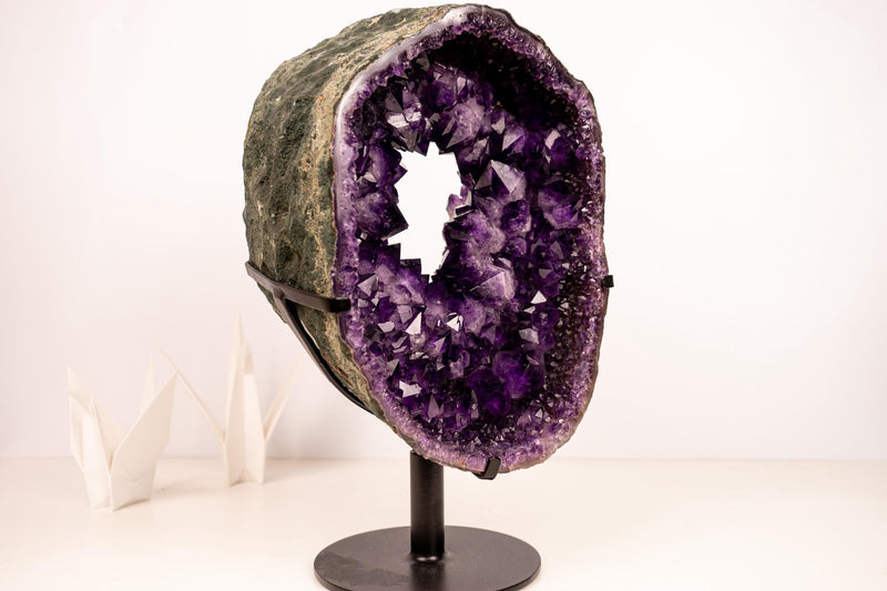Rare Amethyst Geode Portal – AAA Crown Druzy Formation - E2D Crystals & Minerals