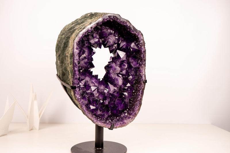 Rare Amethyst Geode Portal – AAA Crown Druzy Formation - E2D Crystals & Minerals