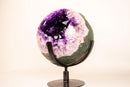 XL Amethyst Sphere 94 lb - AAA - Grade, with Large, Grape Jelly Purple Points - E2D Crystals & Minerals