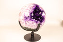 XL Amethyst Sphere 94 lb - AAA - Grade, with Large, Grape Jelly Purple Points - E2D Crystals & Minerals