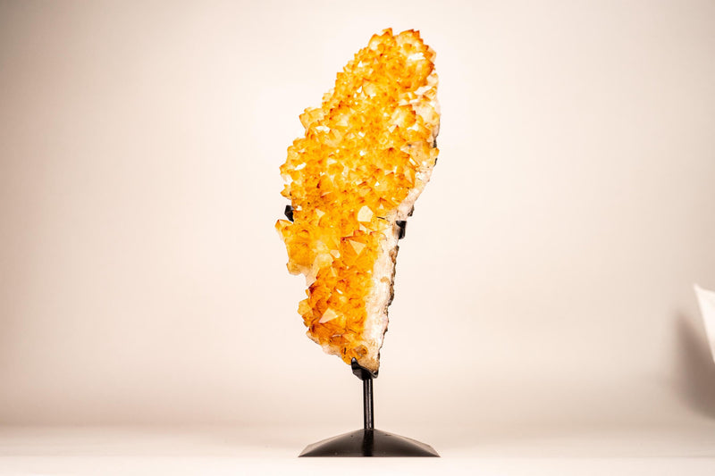 Small Golden Yellow Citrine Cluster with Delicate Rosettes