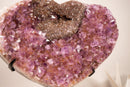 Purple Amethyst Heart with Galaxy Druzy Nest | Extra - Large Size - E2D Crystals & Minerals