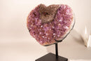 Purple Amethyst Heart with Galaxy Druzy Nest | Extra - Large Size - E2D Crystals & Minerals