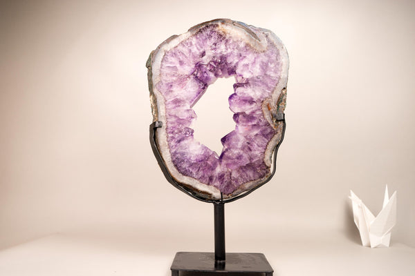 Amethyst Portal with Large Purple Amethyst and Agate Lace, Dual-Sided