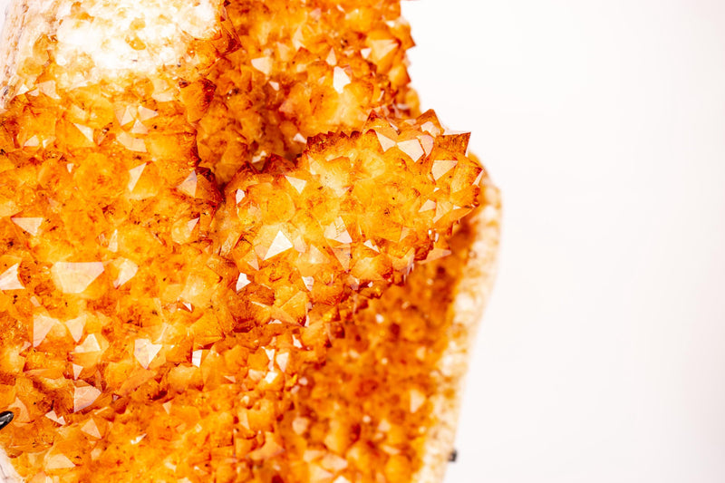 Large Citrine Crystal Cluster with Rare Stalactite Flower - E2D Crystals & Minerals