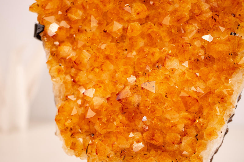 Yellow Citrine Cluster with Deep Yellow Citrine Druzy - E2D Crystals & Minerals