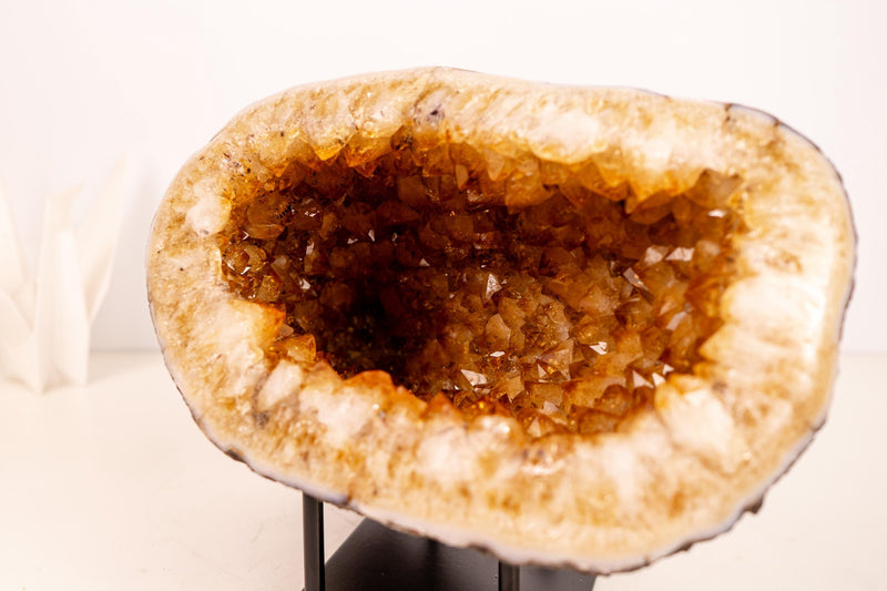 All - Natural Citrine Geode Cave with Orange Citrine Points - E2D Crystals & Minerals