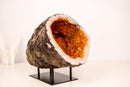 All - Natural Citrine Geode Cave with Sparkling Fiery Orange Druzy - E2D Crystals & Minerals