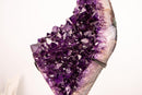 Amethyst Geode Cluster with Large Dark Purple "Grape Jelly" Druzy - E2D Crystals & Minerals