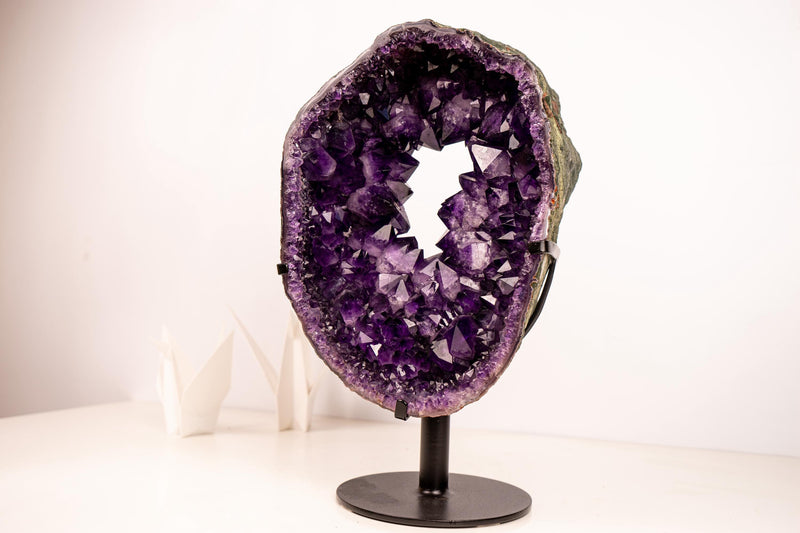 Rare Amethyst Geode Portal – AAA Crown Druzy Formation - E2D Crystals & Minerals