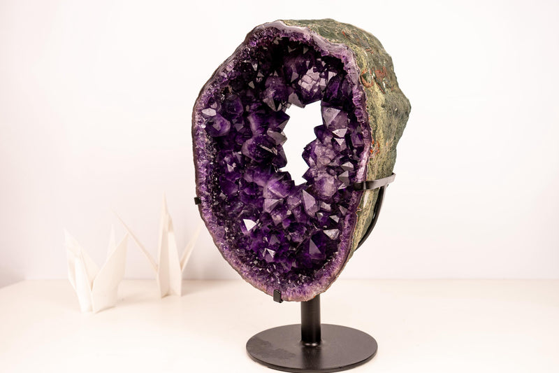Rare Amethyst Geode Portal – AAA Crown Druzy Formation - E2D Crystals & Minerals