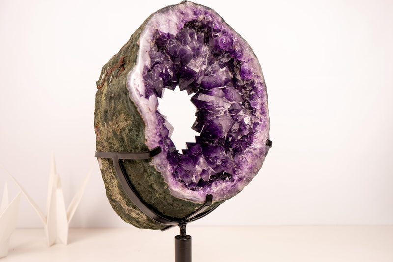 Rare Amethyst Geode Portal – AAA Crown Druzy Formation - E2D Crystals & Minerals