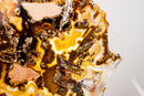 Rare Abstract Agate Slice – All - Natural Yellow, White and Black with Pseudomorph Inclusions, Collection Grade, Intact and Undyed - 700g - E2D Crystals & Minerals