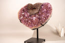 Purple Amethyst Heart with Galaxy Druzy Nest | Extra - Large Size - E2D Crystals & Minerals