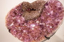 Purple Amethyst Heart with Galaxy Druzy Nest | Extra - Large Size - E2D Crystals & Minerals