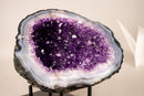 All - Natural Purple Amethyst Geode Framed by Polished Blue Lace Agate - Geode Cave Format - 6.2 Kg - 14 lb - E2D Crystals & Minerals
