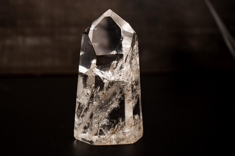 Water - Clear Lemurian Quartz Obelisk Point from Diamantina – Small. AAA - Grade Crystal with Exceptional Transparency - 1.5 Lb - E2D Crystals & Minerals