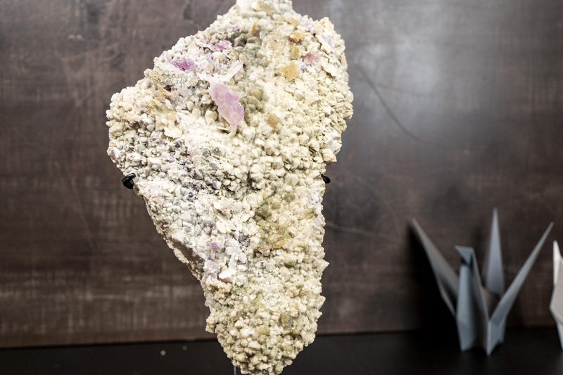 Rare All - Natural Amethyst Plate – Green & White Sugar Druzy with Zeolite, Calcite and Hematite - 17" 11 lb - E2D Crystals & Minerals