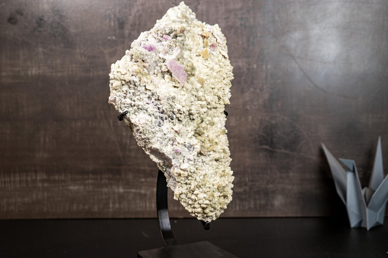 Rare All - Natural Amethyst Plate – Green & White Sugar Druzy with Zeolite, Calcite and Hematite - 17" 11 lb - E2D Crystals & Minerals