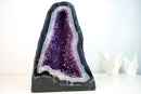 Exceptional Blue & White Lace Agate Geode with Sparkling Violet Amethyst Druzy - 15 In, 39.2 lb - E2D Crystals & Minerals