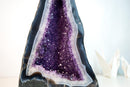 Exceptional Blue & White Lace Agate Geode with Sparkling Violet Amethyst Druzy - 15 In, 39.2 lb - E2D Crystals & Minerals