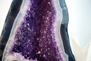 Exceptional Blue & White Lace Agate Geode with Sparkling Violet Amethyst Druzy - 15 In, 39.2 lb - E2D Crystals & Minerals