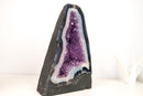 Rare Blue & White Lace Agate Geode with Sparkling Violet Amethyst Druzy - Super - Extra Grade - 16 In, 40 lb - E2D Crystals & Minerals
