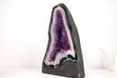 Rare Blue & White Lace Agate Geode with Sparkling Violet Amethyst Druzy - Super - Extra Grade - 16 In, 40 lb - E2D Crystals & Minerals