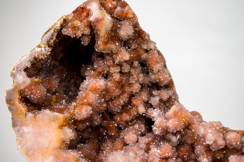 Sculptural Pink Amethyst Geode Specimen with Red Galaxy Druzy – with Natural Dog - Shaped Format, Self - Standing - 15 Lb. - E2D Crystals & Minerals