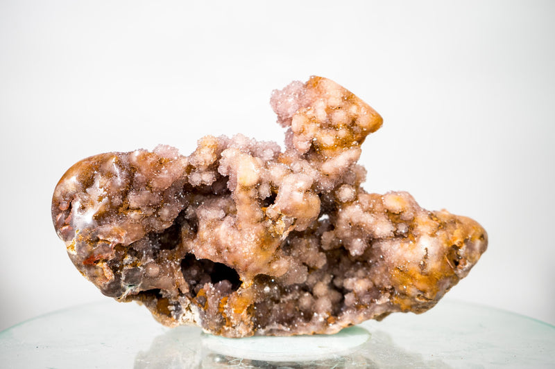 Rare Sculptural Pink Amethyst Geode with Red Galaxy Druzy – Gallery - Grade, Self - Standing Brazilian Specimen - 4 Lb. - E2D Crystals & Minerals