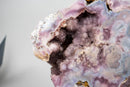 Rare Pink Amethyst Geode with Sparkling Purple and Pink Druzy, with Colorful Purple, Blue and Rose Quartz - 9 Lb, 13 In - E2D Crystals & Minerals