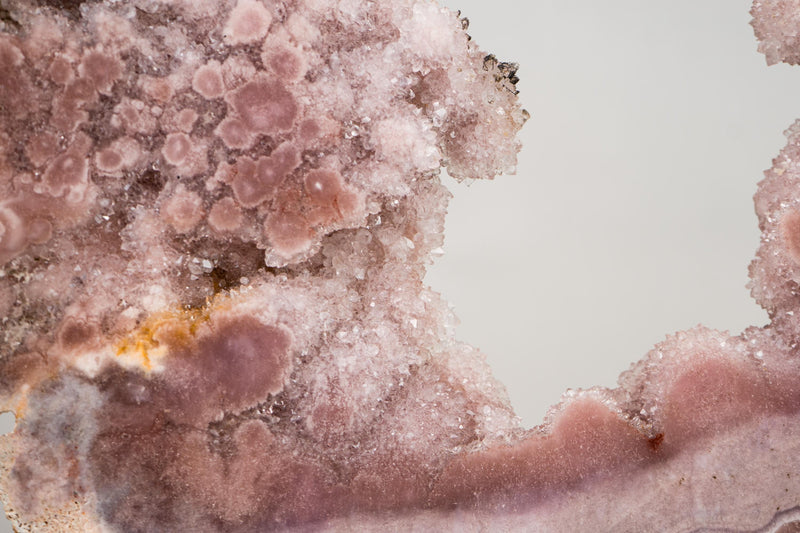 Pink Amethyst Geode Portal with Rose Druzy on Botryoidal Flowers - E2D Crystals & Minerals
