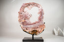 Pink Amethyst Geode Portal with Rose Druzy on Botryoidal Flowers - E2D Crystals & Minerals