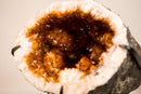 Spectacular Citrine Geode Cave with Rare Golden Flower Rosettes – Natural Deep Orange Crystal Formation, 27 Lb - E2D Crystals & Minerals