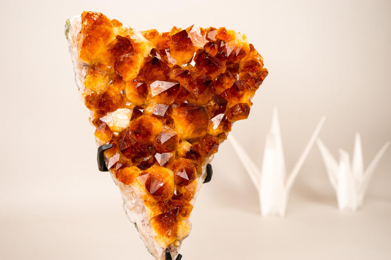 Spectacular AAA Natural Citrine Cluster with Sparkling Madeira Orange Druzy Crystals - 4.0 Kg - 8.8 lb - E2D Crystals & Minerals