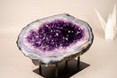 All - Natural Purple Amethyst Geode Framed by Polished Blue Lace Agate - Geode Cave Format - 6.2 Kg - 14 lb - E2D Crystals & Minerals