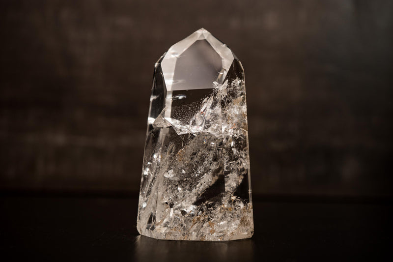 Water - Clear Lemurian Quartz Obelisk Point from Diamantina – Small. AAA - Grade Crystal with Exceptional Transparency - 1.5 Lb - E2D Crystals & Minerals