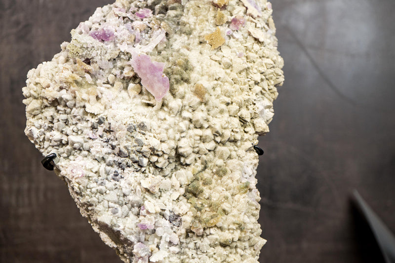 Rare All - Natural Amethyst Plate – Green & White Sugar Druzy with Zeolite, Calcite and Hematite - 17" 11 lb - E2D Crystals & Minerals