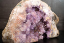 Super Extra Pink & Purple Amethyst Geode with Sparkling Druzy – All - Natural, Untreated, Self - Standing, 33 lb - E2D Crystals & Minerals