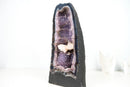 Geode Cathedral with Rare Reactive fluorescent Calcite – Banded Agate and Lavender Amethyst - 17 In - 30 lb - E2D Crystals & Minerals