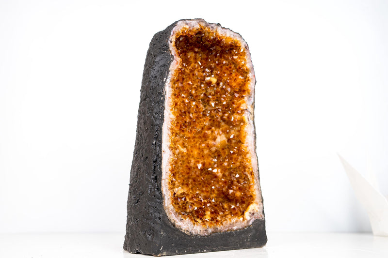 High - Grade Orange Citrine Geode Cathedral – Medium Size, Ethically Sourced, 30 lb - E2D Crystals & Minerals