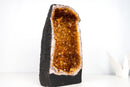High - Grade Golden - Orange Citrine Geode Cathedral – Medium Size, Ethically Sourced, 29 lb - E2D Crystals & Minerals