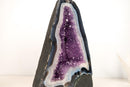 Rare Blue & White Lace Agate Geode with Sparkling Violet Amethyst Druzy - Super - Extra Grade - 16 In, 40 lb - E2D Crystals & Minerals