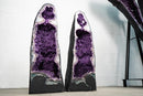 Pair of Natural Galaxy Violet - Purple Amethyst Geodes - E2D Crystals & Minerals